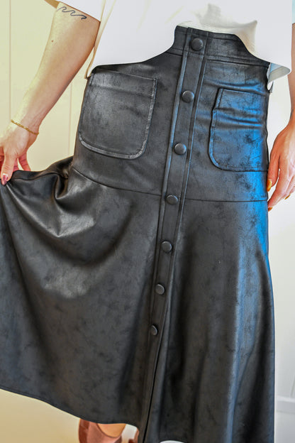Arena Suede Midi Skirt