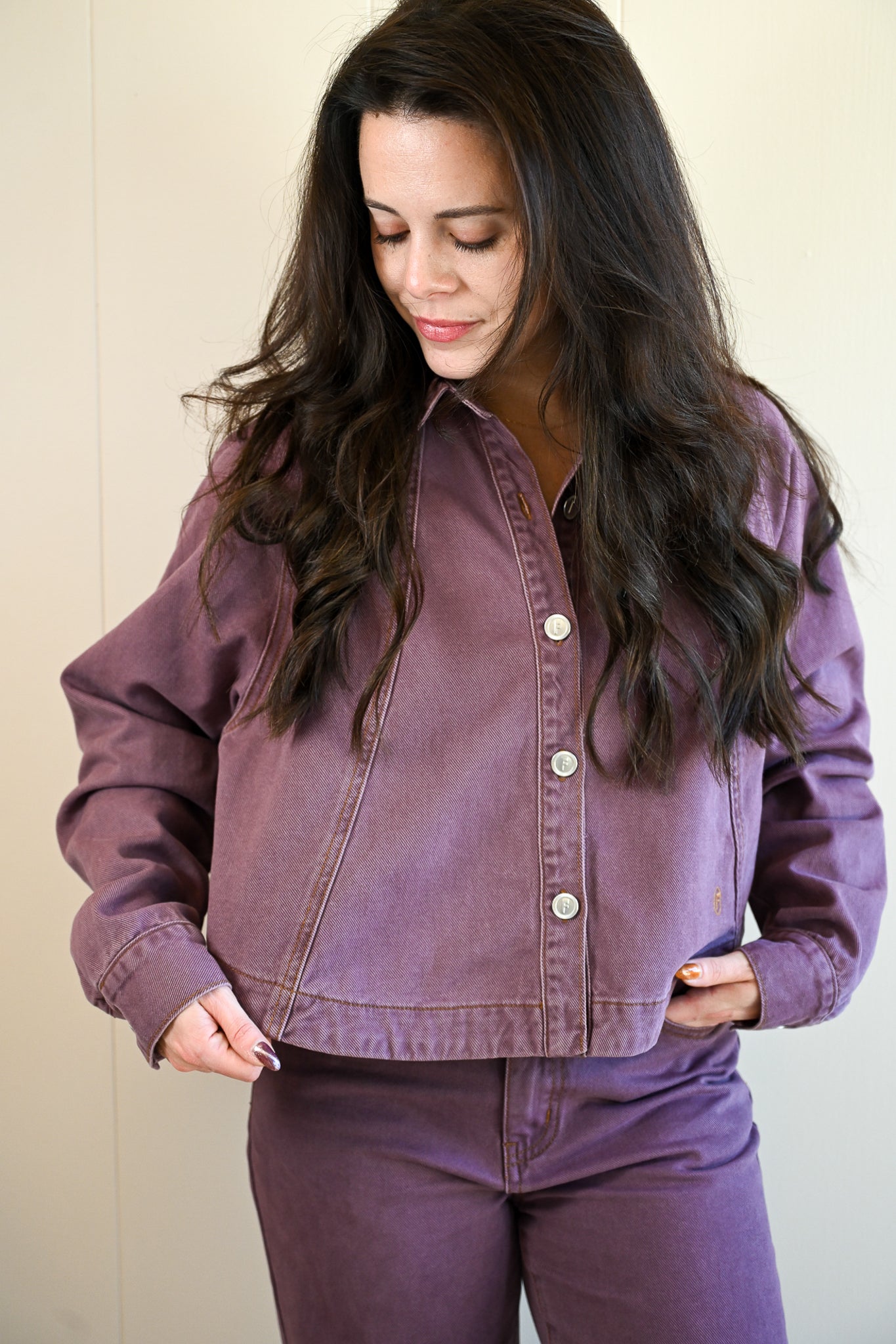 Gate Street Mauve Denim Top