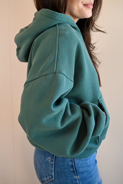 Wave Label Hoodie - Cypress