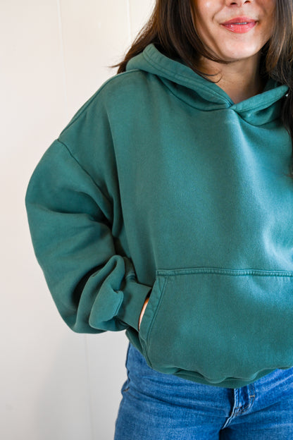 Wave Label Hoodie - Cypress