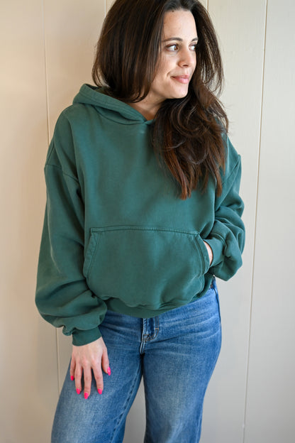 Wave Label Hoodie - Cypress
