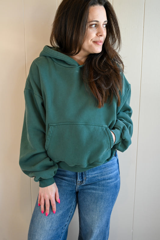 Wave Label Hoodie - Cypress