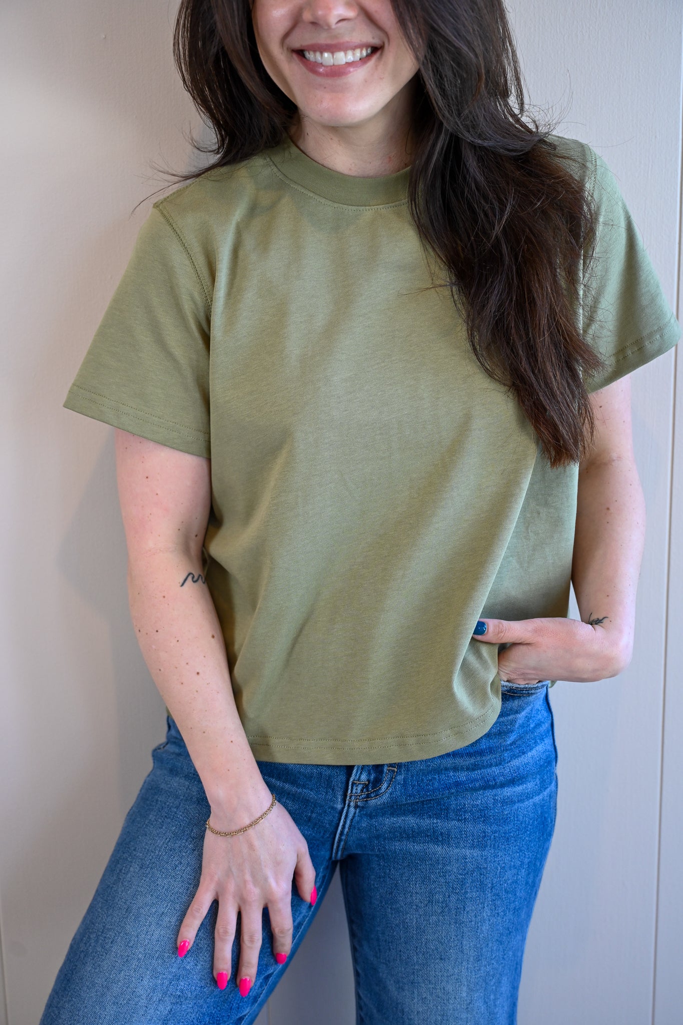 Gate Street Crew Neck Tee - Moss