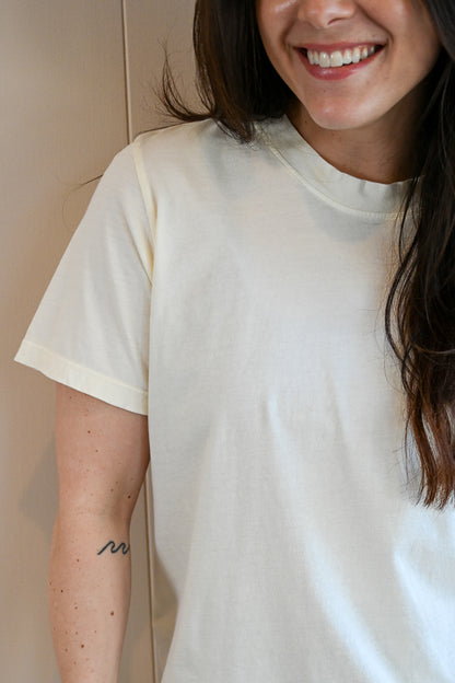 Wave Label Crew Tee - Sand