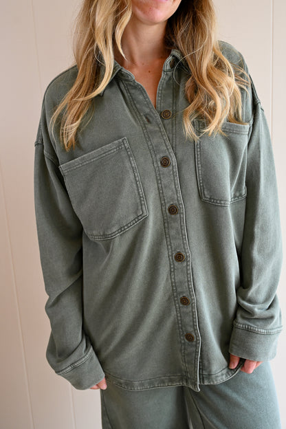 Beacon Knit Jacket - Olive
