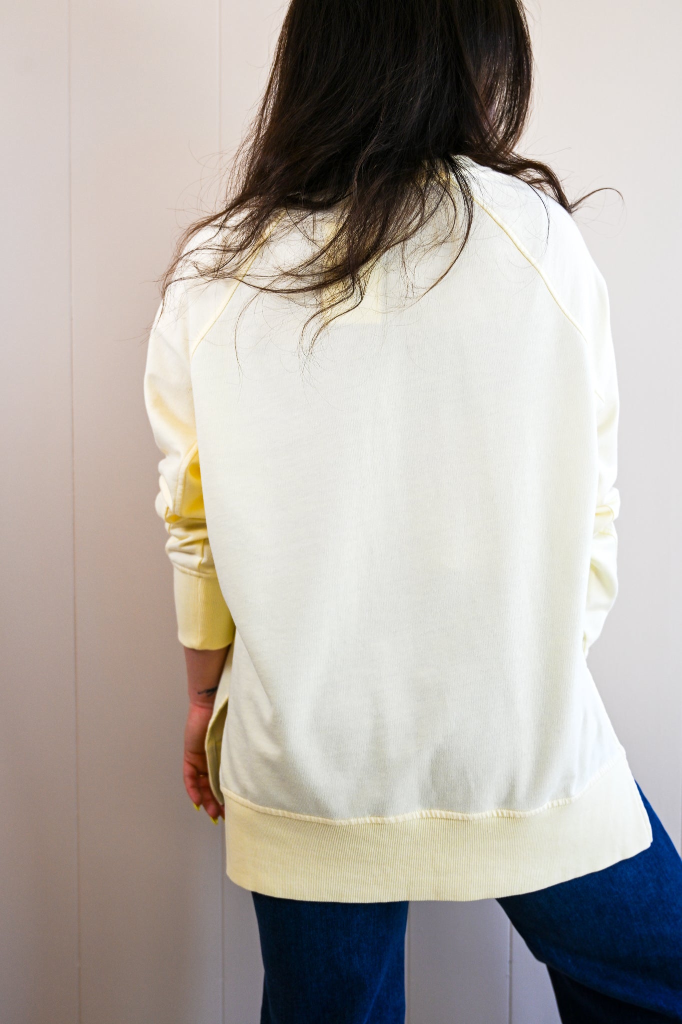 Maple Street V Neck Burnout Top - Butter