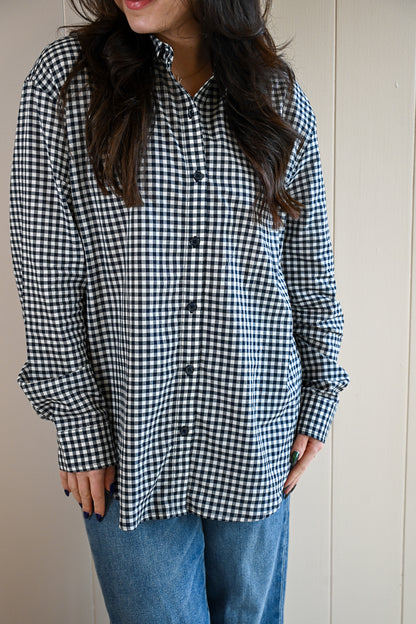 Sage Court Gingham Button Up