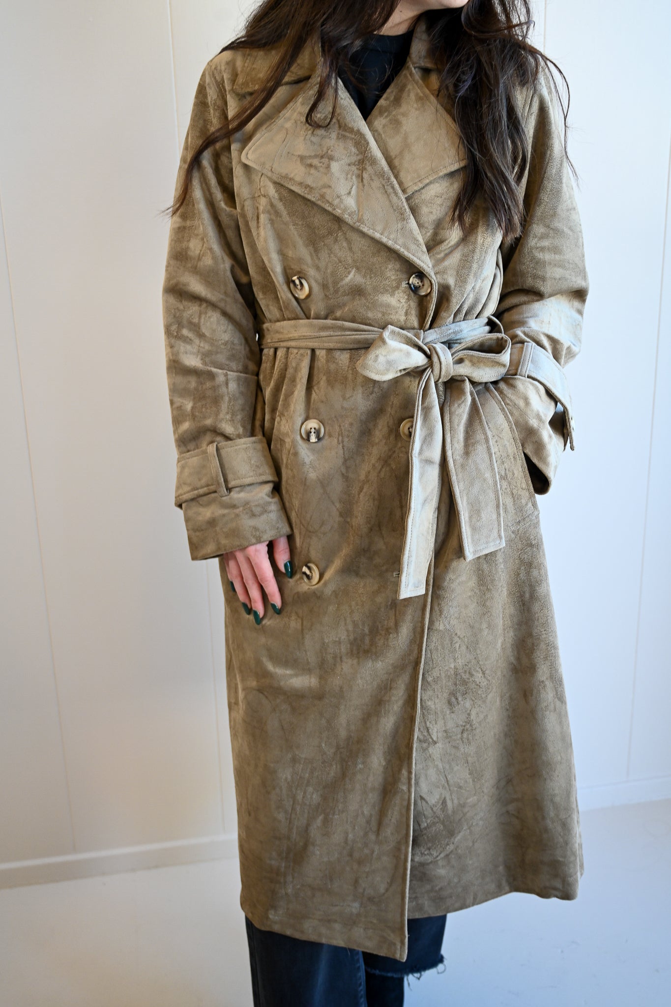Funston Avenue Suede Trench Coat