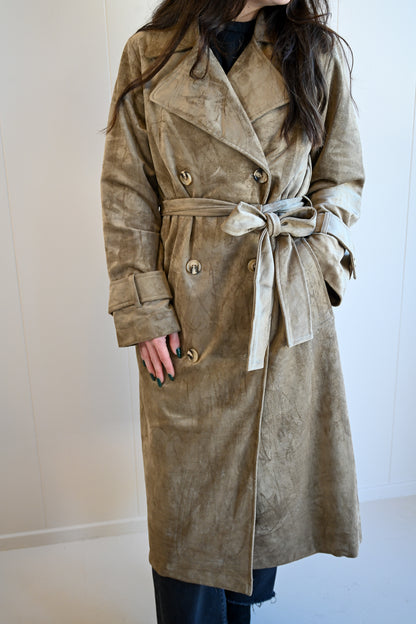 Funston Avenue Suede Trench Coat