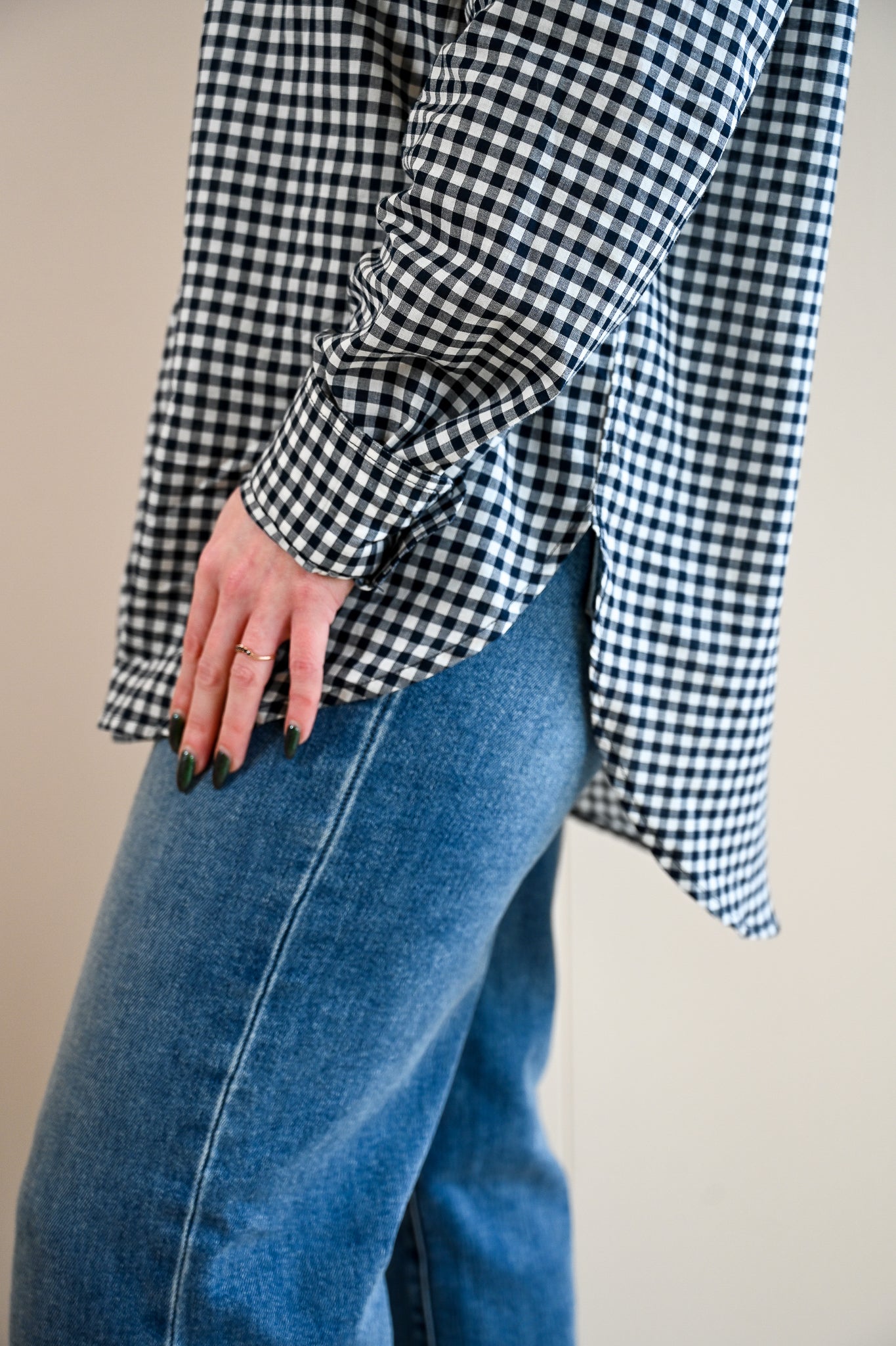 Sage Court Gingham Button Up