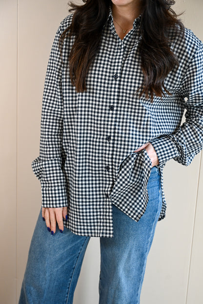 Sage Court Gingham Button Up