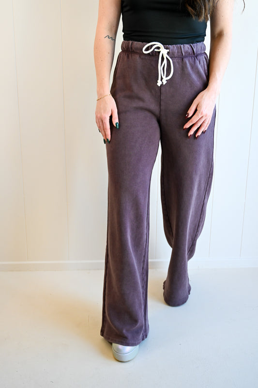 Benito Knit Pant - Chocolate Cherry