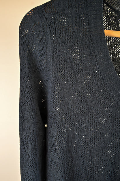 Congress Ave. Lace Scoop Neck Top - Black