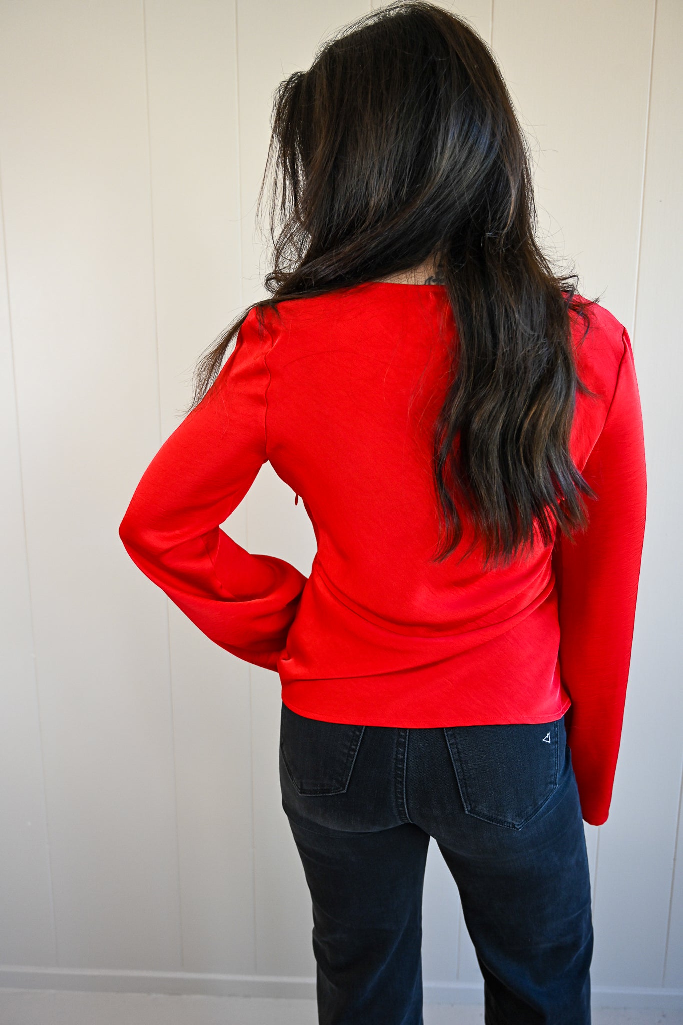 Spray Street Tie Front Blouse