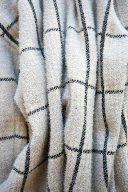 David Avenue Plaid Sweater Knit Jacket